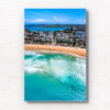 Aerial photo looking back towards The Corso from Manly Beach on a beautiful clear day. Framed aerial photography wall art print by Allan Chan.