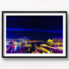 Long exposure, light trail photography of Vivid Sydney Harbour Bridge. Framed art photography wall art print by Allan Chan.