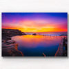 Mahon Pool morning sunrise. Fiery warm sunrise, long exposure photography. Framed art photography, wall art prints by Allan Chan.