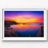 Mahon Pool morning sunrise. Fiery warm sunrise, long exposure photography. Framed art photography, wall art prints by Allan Chan.