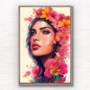 Hawaiian Tropical Flower Lei. Beautiful Hawaiian Flower girl poster wall art print by Allan Chan.