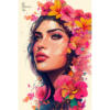 Hawaiian Tropical Flower Lei. Beautiful Hawaiian Flower girl poster wall art print by Allan Chan.