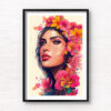 Hawaiian Tropical Flower Lei. Beautiful Hawaiian Flower girl poster wall art print by Allan Chan.