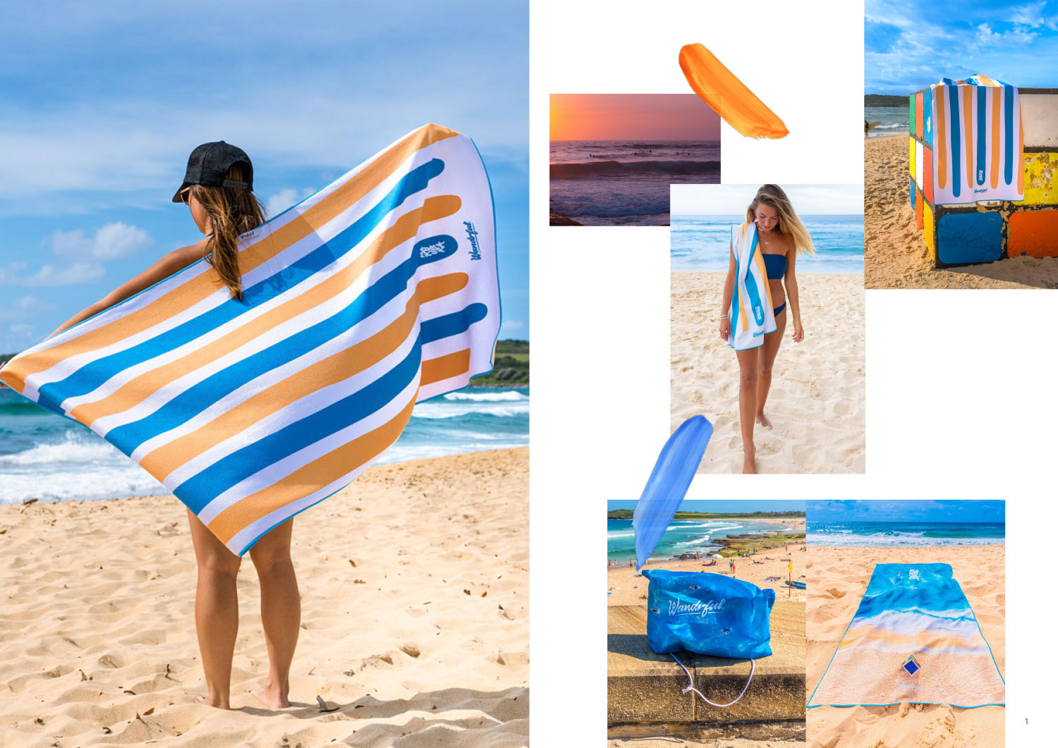 Girls on beach using Wandrful sand-free-beach towels