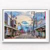 Road to Mount Fuji Street View Print. The best street view of the iconic mountain from Fujiyoshida. Framed art photography, wall art prints by Allan Chan.