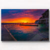 Bronte Rock Pool Sunrise. Fiery sunrise at Sydney's Iconic Bronte Oceanpool. Framed art photography, wall art prints by Allan Chan.