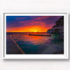 Bronte Rock Pool Sunrise. Fiery sunrise at Sydney's Iconic Bronte Oceanpool. Framed art photography, wall art prints by Allan Chan.