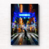 Kabukicho Gate Shinjuku Tokyo. Famous neon red sign covered in blue. Framed art photography, wall art prints by Allan Chan.